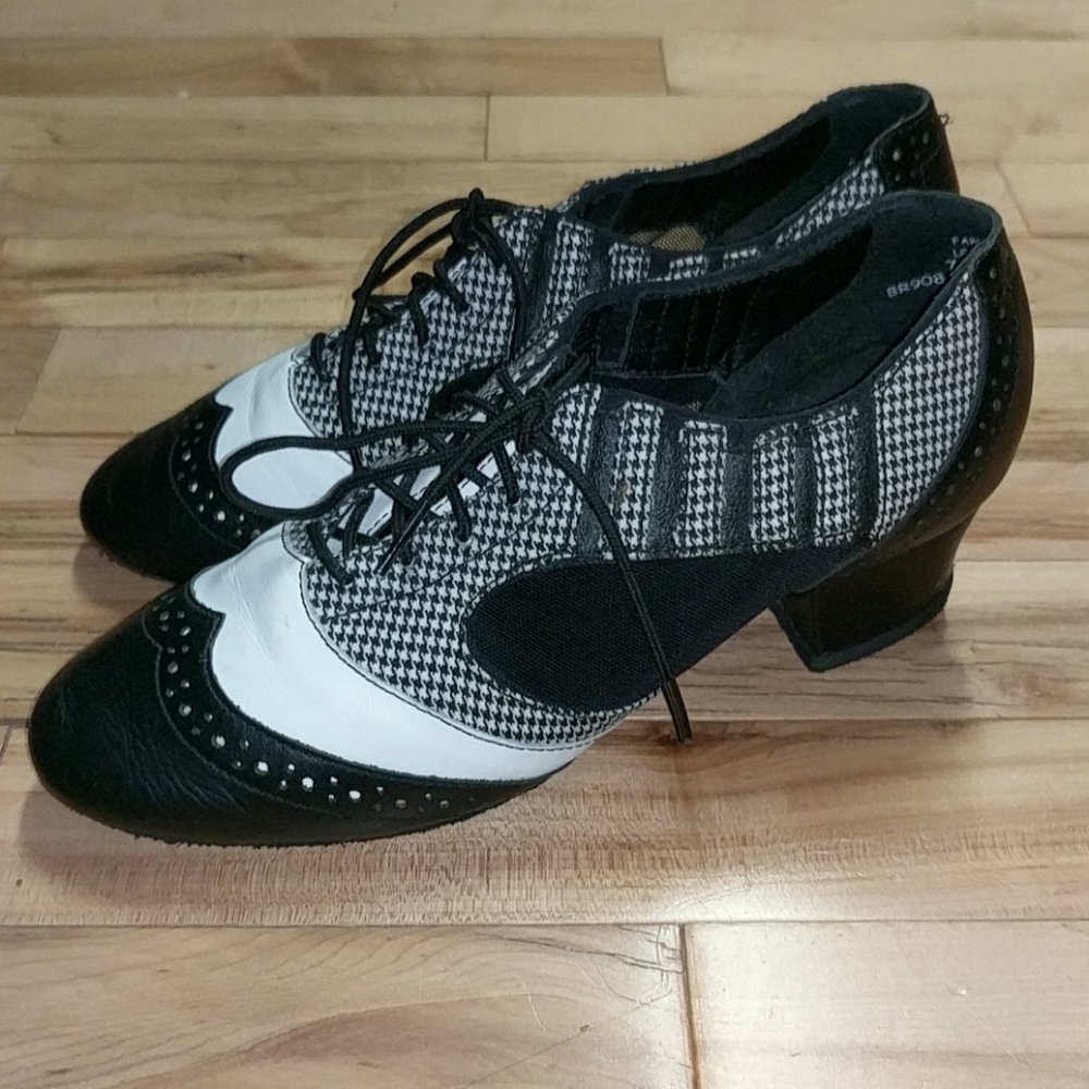 Oxford Leather Ballroom Dance Heels